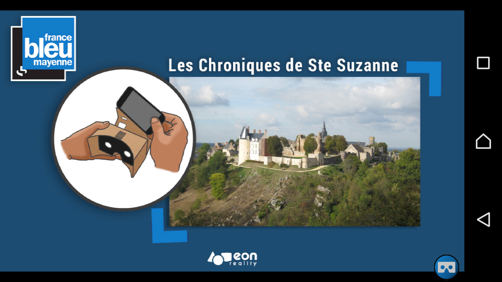 Prototype de l'application Chronique de Sainte-Suzanne de France Bleu