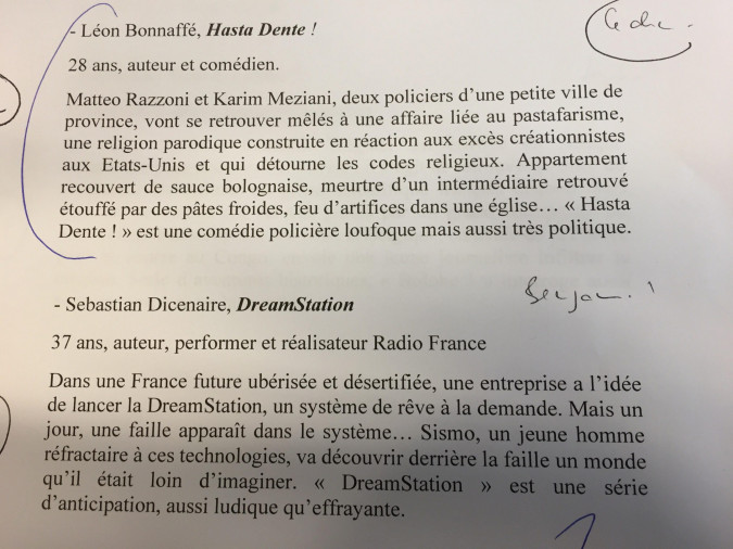 Résumés des projets de podcast natifs sélectionnés